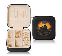 Steam Engine Small Jewellery Box Vintage Train PU Leather Travel Jewellery Organizer for Women Girls Storage Case for Rings Earrings Necklaces Bracelets