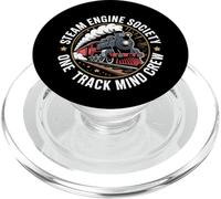 Steam Engine Society Train Lover One Track Mind Crew PopSockets PopGrip for MagSafe