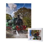Steam Engine Train,500 Pieces Wooden Jigsaw Family Game Jigsaw Puzzles for Adults Teens