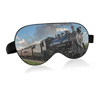 Steam Engine Train Foggy Bird Eye Fabric Sleep Mask, Blindfold, Super Smooth Eye Mask