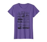 Steam Engine Train Steam Train Locomotive vintage chart T-Shirt