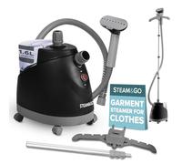 Steam & Go - The Rival Handheld Steamer for Clothes, Upright Foldable Garment Steamer for Curtains, Beddings, & Upholstery, Powerful Fabric Steamer Iron with Adjustable Pole Hanger and Detachable Tank