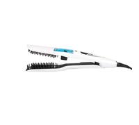 Steam Hair Straightener Comb Straightening Automatic Straight Brush Flat Ceramic Tools The Crush Heated (B, One Size)