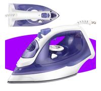 Tefal Ultraglide Steam Iron, 210 g/min Steam Boost, 50 g/min Continuous Steam, 250 ml Water Tank, 2800W Power, Non-Stick Durilium Soleplate, Auto Off, Anti-drip, Anti-Scale, Grey & Purple, FV5872