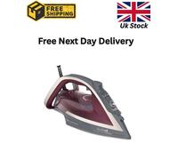 Steam Iron 2800W Ultraglide Non-Stick Soleplate Anti-Drip Auto-Off UK