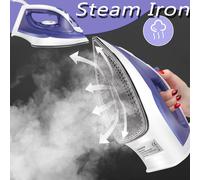 Tefal Ultraglide Steam Iron, 210 g/min Steam Boost, 50 g/min Continuous Steam, 250 ml Water Tank, 2800W Power, Non-Stick Durilium Soleplate, Auto Off, Anti-drip, Anti-Scale, Grey & Purple, FV5872