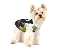 Steam Little Train Print Lightweight Tank Top for Dogs Dog Shirts for Small Dogs Stretchy T Shirts Sleeveless Vest