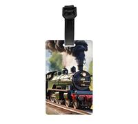 Steam Little Train Print Luggage Tags for Suitcases Waterproof Backpack Labels Family Travel Essentials