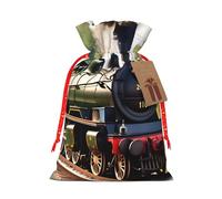 Steam Little Train Print Reusable Eco-Friendly Gift Drawstring Bag For Party Favors Seasonal Celebrations