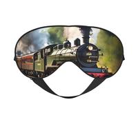 Steam Little Train Print Soft Eye Mask Beneficial Block Light Nap Night Use Travel Camping Meditation Yoga