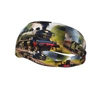 Steam Little Train Print Sports Sweatband - Multi-Use Headbands for Kids, Men Women, Moisture Wicking Non-Slip