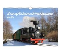 Steam Locomotive Magic DIN A3 Calendar for 2026 Railway Gift Set Contents: 1 x Calendar, 1 x Christmas Pendant, 1 x Greeting Tag (Total 3 Pieces)