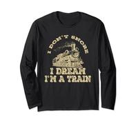 Steam Locomotive Railway Pajama I Don´t Snore I Dream Train Long Sleeve T-Shirt
