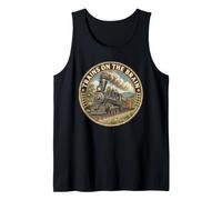 Steam Locomotive Sierra 3 Ten-Wheeler Trains on the Brain Tank Top