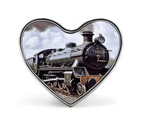 Steam Locomotive Train Button Pin Design Your Own Personalized Pin Cute Button Badge Exquisite Heart Badge Fashion Brooch Metal Decorative Lapel Pins for Hat Clothes Backpack