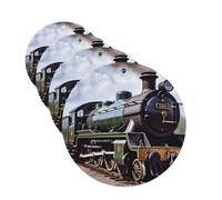 Steam Locomotive Train Car Air Fresheners Cards Set of 4 Pieces Personalized Car Fresheners Gifts for Men Women Auto Aromatherapy Tablets Hanging Scented Cards for Wardrobe Bathroom