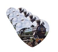 Steam Locomotive Train Car Air Fresheners Cards Set of 4 Pieces Personalized Car Fresheners Gifts for Men Women Auto Aromatherapy Tablets Hanging Scented Cards for Wardrobe Bathroom