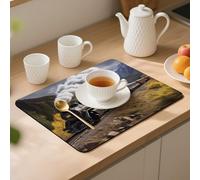 Steam Locomotive Train Desk Mat Washable Table Protector Waterproof Table Cover Protector Desk Placemats Heat Resistant Non-Slip Desks Cover for Desktop, Coffee Dining Tables 40x30cm