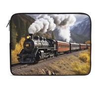 Steam Locomotive Train Laptop Sleeve 15inch Laptop Protective Case for Women Men Shockproof Computer Cover Portable Notebook Briefcases Computer Carrying Bag Lap Top Protector Compatible with Notebook