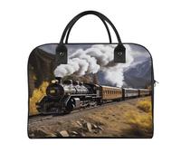 Steam Locomotive Train Laptop Tote Bag Casual Travel Handbag Multi Pocket Shoulder Bags for Work Travel