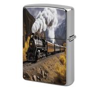 Steam Locomotive Train Metal Lighter Case Sleeve Cover Holder