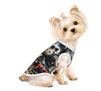 Steam Locomotive Train print Dog Clothes T Shirts for Small Dogs Breathable Puppy Kitten Dog Shirts for Pet Dogs Cats