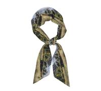 Steam Locomotive Train Print Head Scarf Hair Neck Scarves For Women Purse Bag Scarfs,Lightweight Fashion Silk Satin Head Scarves