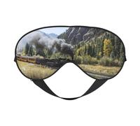 Steam Locomotive Train Print Sleep Mask Eye Masks Blindfold Eye Cover Eyeshade for Night Sleeping Travel Airplane Ues
