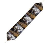 Steam Locomotive Train Table Runner for Dining Table, Short Plush Runners Washable & Durable Tablerunner Modern Home Decor for Wedding, Kitchen, Holiday 178*33cm