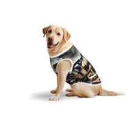 Steam Locomotive Trainprint Medium Large Pets Vest Breathable Summer Lightweight Sleeveless Tank Top T-Shirt