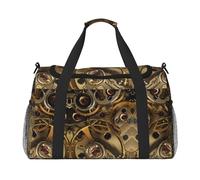 Steam Machinery Print Weekender Bag,Gym Bag with,Carry On Luggage Overnight Weekend Bag, Holdall Handbag & Shoulder Bag for Travel Fitness