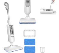 Steam Mop and Handheld Steam Cleaner for Hard Floors, 1500W Electric Cleaner Lightweigh Floor Hot Steam Mop with 2 Washable Cleaning Pads, 20 Second Heat-Up, 400ml Capacity, 5m Long Power Cord