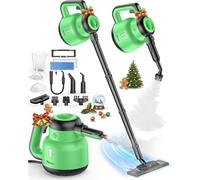 Steam Mop - Detachable Handheld Steam Cleaner & Floor Steamer with 12 Accessories, Multi-Purpose Powerful Steamer for Home Cleaning, Floors, Windows, Furniture, Tiles & Grout