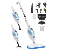 Steam Mop for Floor Cleaning, 10in1 Multi Purpose Handheld Steamer Cleaner Detachable for Vinyl, Laminate, Carpet, Tile Hard Floor Grout w/ 2 pad, 23ft Cord, 15oz Tank, Adjustable Steam & Height