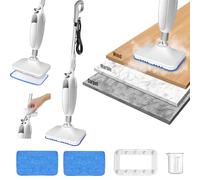 Steam Mop Steam Mops for Floor Cleaning Portable Handheld Electric Steamer Mop Wet and Dry Hard Floors Cleaner Machines Multifunction Upright Steam Cleaner Mop with 400ml Tank, 2 Washable Mop Pads