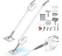 Steam Mop with Detachable Handheld Steamer, Multi & Up 10-in-1 Steam Cleaner with 350ml Tank,10s Heat-Up, 7M Cord, 120℃ 1300W Powerful Floor Steam Mop for Hardwood Floors, Grout, Carpet