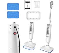 Steam Mop with Handheld Steam Cleaner Detachable, Cleaner for Hardwood/Tile/Laminate Floors Windows Wall with 2 Pads for Whole Home Use