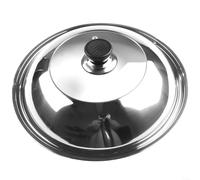 Steam Perfect Cooking with Stainless Steel Wok Cover, Effective Splash Prevention (38CM)