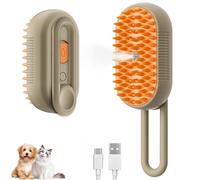Steam Pet Brush, Steam Cat Brush, 2025 New 3 in 1 Pet Steam Groomer Brush, Massaging and Cleaning Hair Removal Multifunctional for Cats and Dogs. (Orange 1Pcs)