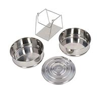 Steam Pot, 304 Stainless Steel Steaming Basket with Lid 2 Tier Stackable Food Steamer Cookware for Vegetables Seafood Soups Stews and Pasta