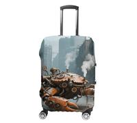 Steam - Punk Crab Suitcase Covers for Luggage - Elastic Luggage Cover Protector, Double-sided Washable Suitcases Sleeve for 19-32 Inch Luggage, white, M, Steam - Punk Crab