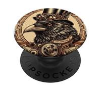 STEAM PUNK CROW steampunk society PopSockets Adhesive PopGrip
