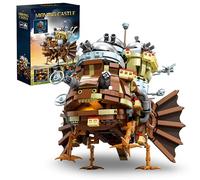 Steam Punk Moving Castle Building Blocks Set, 1513 PCS Mechanical Walking Fortress Architecture Model Kit, Creative Fantasy Structure Brick Assembly Display, Birthday Gift for Adults & Teens