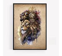 Steam punk steampunk lion Print Picture Poster hipster dapper vinatge style A4 UNFRAMED wall art Home decor Decorating gift