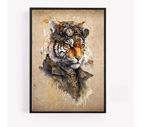 Steam punk steampunk tiger Print Picture Poster hipster dapper vinatge style A4 UNFRAMED wall art Home decor Decorating gift