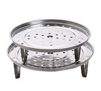 Steam Rack, 2Pcs Round Stainless Steel Steamers Rack with Removable Legs for Instant Pressure Cooker, 9.5/10.2in Multi-functional Steamers Basket