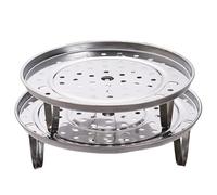 Steam Rack, 2Pcs Round Stainless Steel Steamers Rack with Removable Legs for Instant Pressure Cooker, 9.5/10.2in Multi-functional Steamers Basket
