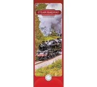 Steam Railway 2026 Wall Calendar, Monthly Pages, Slim Format