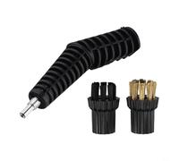 Steam Replacement Nozzle Brush Set with Brass and Nylon Heads, ABS Stainless Steel Connectors for X5 Steam Cleaner Accessories