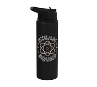 STEAM Squad Science Technology Engineering Art Math Atom Stainless Steel Insulated Water Bottle